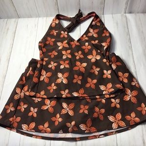Athleta Tankini Swim Set Halter Top Skirted Bottom